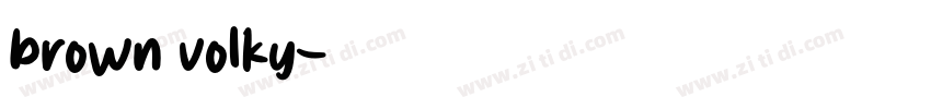 brown volky字体转换
